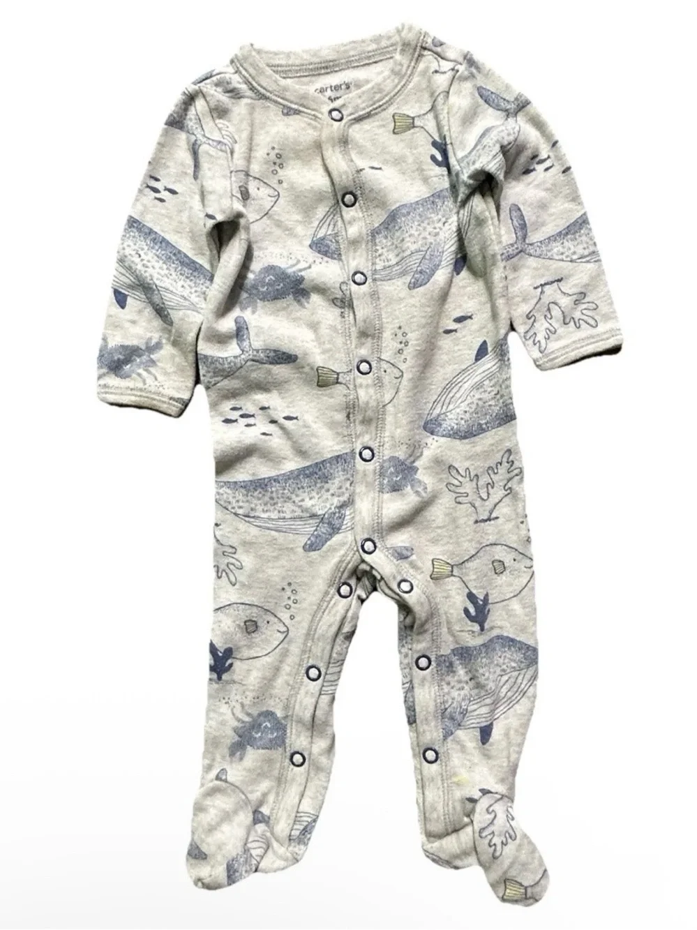 Baby Girl Footie Pajamas Fleece Cotton 2 Way Zipper Size 3-6 Months